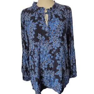 NWT Tommy Hilfiger Floral Tunic Blouse Boho Beach Spring Colorful Designer SizeL